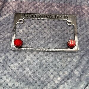 Harley-Davidson Chrome Frame with Red Reflector Accents